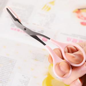 Eyebrow Trimming Scissors With Comb Rounded Tip For Eyebrow Grooming Makeup Tool - Product Image 2