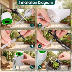 Dispositivo de Riego Automático al por Mayor para Jardín, Flores y Plantas, 12 Puntas, Batería Recargable por USB, Portátil, de Plástico - Product Image 4