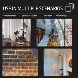 最高品質の建物の装飾複数のサイズ塗装正方形パターンクリスタルレンガハンギングピース建築ガラスブロック