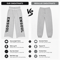 Pantalon de survêtement épais imprimé sur mesure OEM/ODM, style décontracté, 100 % coton French Terry, pour homme, taille haute, coupe droite, tendance