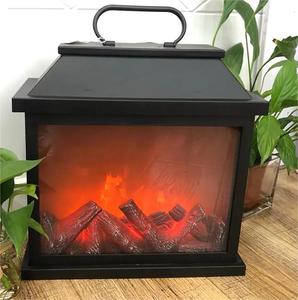 Moderne Or Brossé LED Lanterne Cheminée Portable ABS Artificielle Décor Sans Flamme <span class=keywords><strong>Bois</strong></span> Brûlant Bûche Rouge Dim Lueur Veilleuse <span class=keywords><strong>pour</strong></span> - Product Image 5