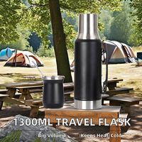 Termo de Acero Inoxidable 304 de Doble Capa al Vacío de 1200ML, Cafetera Resistente para el Hogar y Camping con Impresión de Logotipo Personalizable