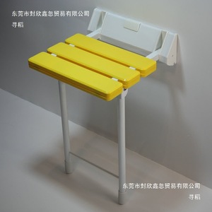 Wall Mounted Chair With <b>Legs</b> White Pet Material Bathroom Stool Folding Seat Shower <b>Bench</b> - Product Image 2