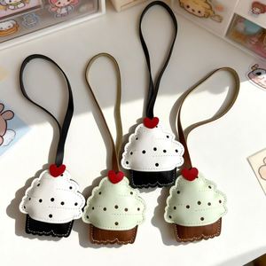 PU Leather Cupcake <b>Bag</b> <b>Charm</b> Cute Cupcake Keychain <b>Charm</b> Leather Handbag & Purse <b>Charm</b> Cup Cakes Pendant - Product Image 1
