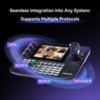 Seguimiento automático 4K 12X PTZ Cámara POE USB LAN y 4D Joystick Controller para Church Concert Live Streaming