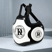 Protège-poitrine de boxe en PU avec surface en mousse EVA pour entraînement de Muay Thai, Sanda, Kickboxing, Taekwondo et entraînement en salle de sport