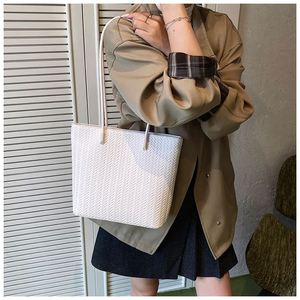 Bolsos Tote Simples de Color Liso, Bolso de Mano de Cuero Impermeable, Bolso Tote de PU para Mujer - Product Image 1