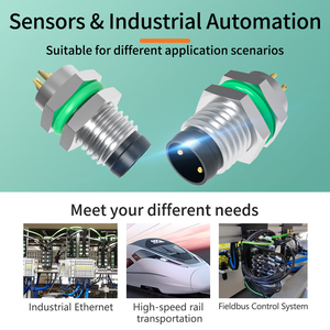 IP67 Thông tư nối M8 công nghiệp điện Hàn đựng a-code <span class=keywords><strong>2</strong></span> <span class=keywords><strong>Pin</strong></span> M8 * 1.0 trở lại gắn kết Nam ổ cắm kết nối - Product Image 5