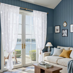 Rideaux en tulle anti-bactériens personnalisés JINCHAN Zéro Émission, imprimés étoiles de mer et coquillages, pour projets de maisons de plage et de complexes hôteliers - Product Image 3