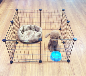 접이식 6 큐브 디자인 금속 와이어 그리드 연동 보관 선반 쌓을 수있는 더블 홈 거실 수납 홀더 상자 - Product Image 3