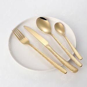 Cubiertos <span class=keywords><strong>de</strong></span> lujo Cubiertos <span class=keywords><strong>de</strong></span> oro <span class=keywords><strong>Juego</strong></span> <span class=keywords><strong>de</strong></span> regalo <span class=keywords><strong>de</strong></span> boda Diseño Mango martillado Piel <span class=keywords><strong>de</strong></span> serpiente Mango cuadrado Vajilla <span class=keywords><strong>Cuchillo</strong></span> <span class=keywords><strong>Tenedor</strong></span> <span class=keywords><strong>y</strong></span> <span class=keywords><strong>cuchara</strong></span> <span class=keywords><strong>Juego</strong></span> - Product Image 6