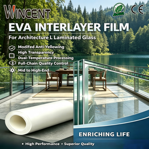 Película de EVA Transparente Extruida <span class=keywords><strong>WINCENT</strong></span> para Aislamiento Acústico, 0.25mm 0.38mm 0.5mm 0.76mm, Reducción de Ruido, Fuerte Adhesión, Vidrio de Seguridad para Balcones - Product Image 1