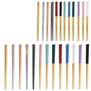 LFS Wholesale Cheap 1 Pair Metal <strong>Chopsticks</strong> Set Color <strong>Korean</strong> Stainless Steel Chop Sticks Durable Sushi <strong>Chopsticks</strong>