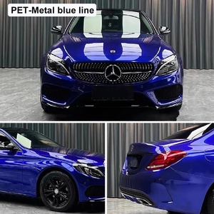 1.52*17m Pet Crystal Super Glossy Midnight Blue Air Channel <b>Removable</b> Glue <b>Vinyl</b> Wrap Rolls for Car - Product Image 4