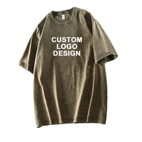 T-shirts unisexes en coton 100% 260G, lavage à l'acide, sublimation, impression personnalisée, t-shirts surdimensionnés, t-shirts amples en gros, t-shirts pour hommes