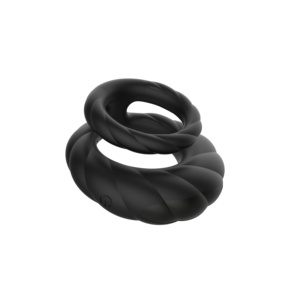 10-Gang Vibrierender Penisring mit Doppelringen, Wiederaufladbar, Männlicher Verzögerungsring - Product Image 2