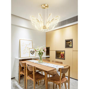 Lampe LED papillon de style nordique minimaliste moderne, luminaire créatif unique pour table à manger/bar, lustre artistique tendance - Product Image 5