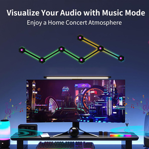 Applique Murale Intelligente LED pour Chambre, Lampe Murale Connectée WiFi RGBIC Dimmable, Synchronisation Musicale, Lampe d'Ambiance, Décoration de Chambre Gamer, Art Mural - Product Image 1