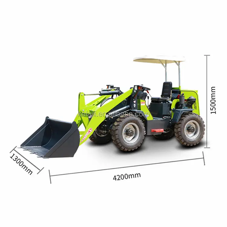 Multifunzionale piccolo diesel loader Mini Pala Gommata trattore