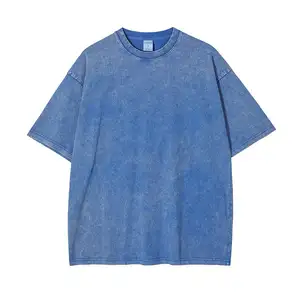 Lavagem Do Vintage Personalizado Alta Qualidade 100% Algodão T Shirt Para O Homem Retro Atacado Em Branco Acid Wash Multi Cores Plain T Shirt