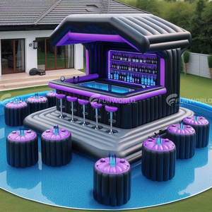 Bar Gonfiabile Personalizzato per Piscina da Giardino con Tenda, Ideale per Svago e Intrattenimento - Product Image 4