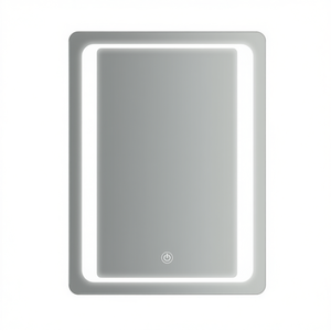 Miroir LED Valerio 60x80 cm, 5 mm d'épaisseur, miroir lumineux pour salle de bain, ligne Vanitas - Product Image 3