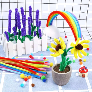A buon mercato pupille ciniglia stelo di plastica occhi oscillanti pompon Craft Pack Set per bambini fai da te giocattoli per bambini di intrattenimento - Product Image 1