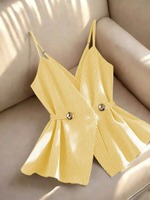 Ensemble assorti camisole rayée de luxe WQZ26278, tenue élégante à deux pièces pour femmes, été, avec ceinture