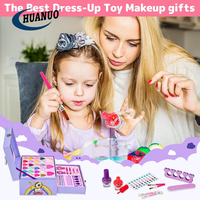 Kit de maquillage pour enfants, lavable, véritable, sûr et non toxique, cadeau pour filles, jouets pour tout-petits, kit de maquillage princesse, kit de maquillage pour enfants