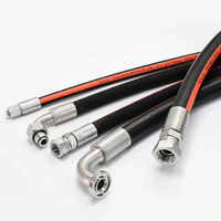 Tuyau hydraulique SAE100 R1 R2 en acier tressé, haute pression, en caoutchouc, pour excavatrice, machines de construction