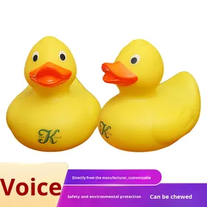Jouet de <span class=keywords><strong>bain</strong></span> en PVC imprimé lettres, petit canard jaune, pour enfants, pour la baignade et les jeux aquatiques, avec son, pour garçons et filles, 0-24 mois, 2-4 ans - Product Image 3