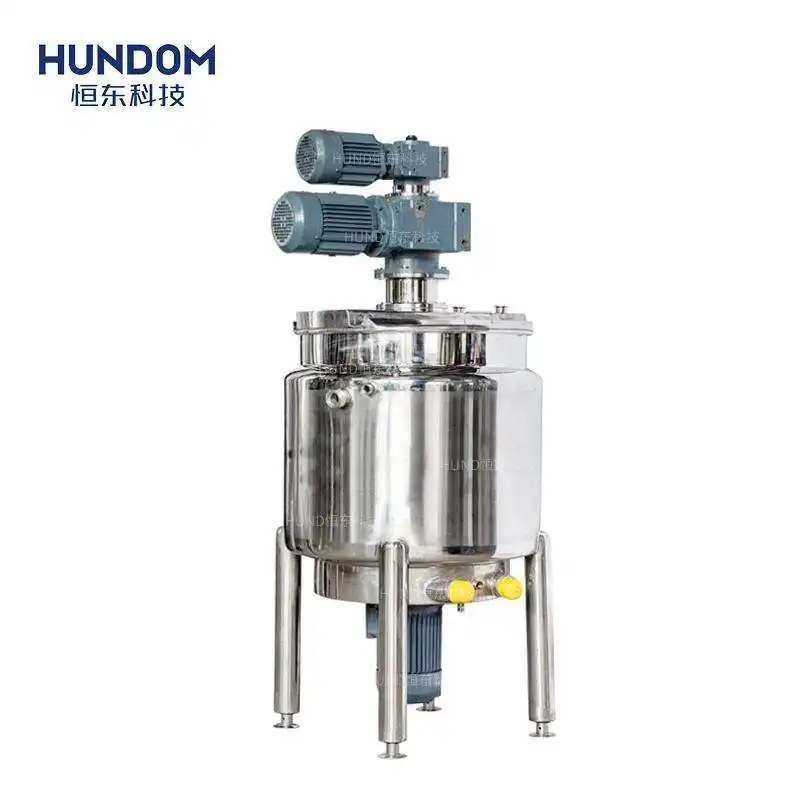 HUNDOM 1000L 세제 균질화 혼합 탱크 스테인레스 스틸 믹서 기계 컨디셔너 샴푸 만들기 기계