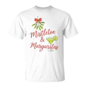 Camiseta Tri Blend Mistletoe And Margaritas para crucero navideño y vacaciones en la playa - Product Image 2
