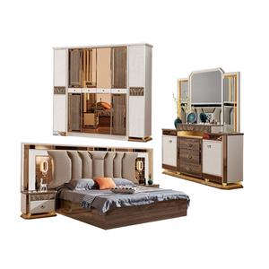 <span class=keywords><strong>Coiffeuse</strong></span> <span class=keywords><strong>de</strong></span> luxe moderne en bois avec miroir LED et <span class=keywords><strong>chaise</strong></span> pour chambre à coucher - Product Image 6