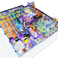 Parque de Atracciones LED con Tobogán, Área de Juegos Interior Comercial para Niños de Todas las Edades, Certificado por TUV SGS, Directo de Fábrica