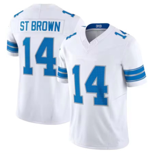 2024 nouveau maillot de football américain cousu grande taille 16 Jared <span class=keywords><strong>Goff</strong></span> 97 Aidan Hutchinson 14 St. Brown 20 Barry Sanders 26 Gibbs - Product Image 3