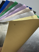 Nouveau produit 2026 : Tissu en cuir synthétique effet métal craquelé pour sacs et sacs à bijoux en cuir PU