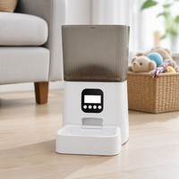 Distributeur automatique de nourriture pour chien/chat 7L élégant et portable, alimenté par batterie/charge, écran LCD, distribution programmée, contrôle intelligent par application, IPX4