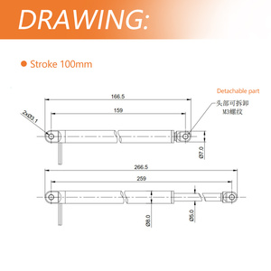 <span class=keywords><strong>Micro</strong></span> Telescopic tuyến tính thiết bị truyền động 100 mét 25N 3 mm/giây 6V DC tuyến tính điện Thiết bị truyền động - Product Image 5