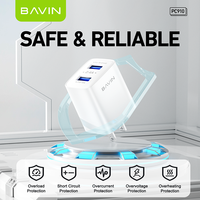 Bavin PC910 12w 2.4a chargeurs rapides universels de téléphone portable mural à double USB en gros