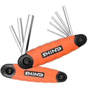 94342-94344 <span class=keywords><strong>Llave</strong></span> <span class=keywords><strong>Allen</strong></span> plegable de acero al vanadio de aleación de cromo con extremo de flor de ciruelo de 8 piezas - Product Image 1