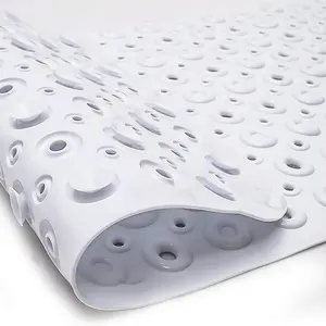 Nuovo sicuro grandi fori asciugatura rapida impermeabile antiscivolo massaggio tappetino da bagno pavimento del bagno nero bianco tappeti per piedi tappetino per vasca antiscivolo