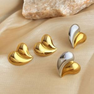 <b>Vintage</b> Zinc Alloy Love Heart Water Droplets Stud <b>Earrings</b> for Women Party Jewelry Simple Wholesale - Product Image 1