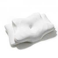 Oreiller cervical en mousse à mémoire de forme en forme de papillon, oreiller ergonomique de soutien du cou pour les dormeurs sur le côté, le dos et le ventre