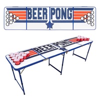 Table de jeu de beer pong pliable en aluminium portable de 8 pieds de long, design moderne pour une utilisation en extérieur dans les écoles et les meubles de maison