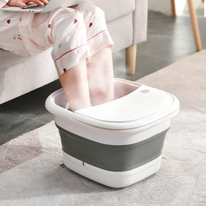 Bain de pieds pliable HMY-5201, spa électrique pour les pieds avec fonction massage automatique et boîte à pilules, pour usage domestique - Product Image 2