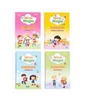 4 livres/set Espanol Version Magic Book Writing Control Pen Training Sheet Practice Copybook Learning Espanol Education Books