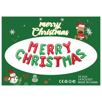Qualité garantie Ballons en aluminium de 16 pouces Lettre Bannière Décorations de Noël Ballon en aluminium en gros
