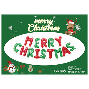 Calidad garantizada Globos de papel de aluminio de 16 pulgadas Carta Banner Decoraciones navideñas Venta al por mayor Globo de papel de aluminio - Product Image 4