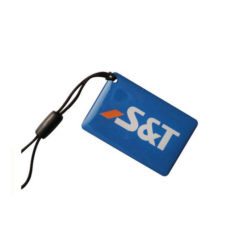 Serial Number & QR Code Printed NFC Tag Epoxy Keyfob Card